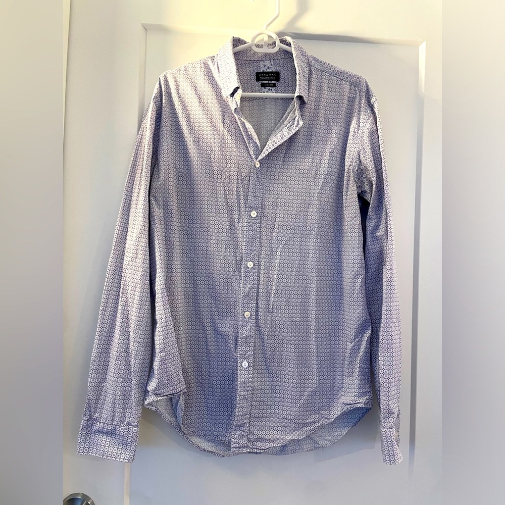 Zara Man Slim Fit Button Up Shirt - US L